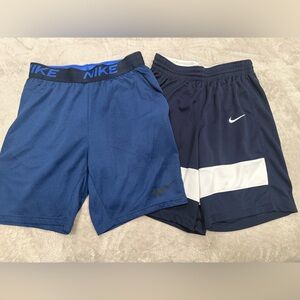 (2 pair) Nike Athletic Basketball Shorts in Men’s Sz Small Blue & Navy Blue